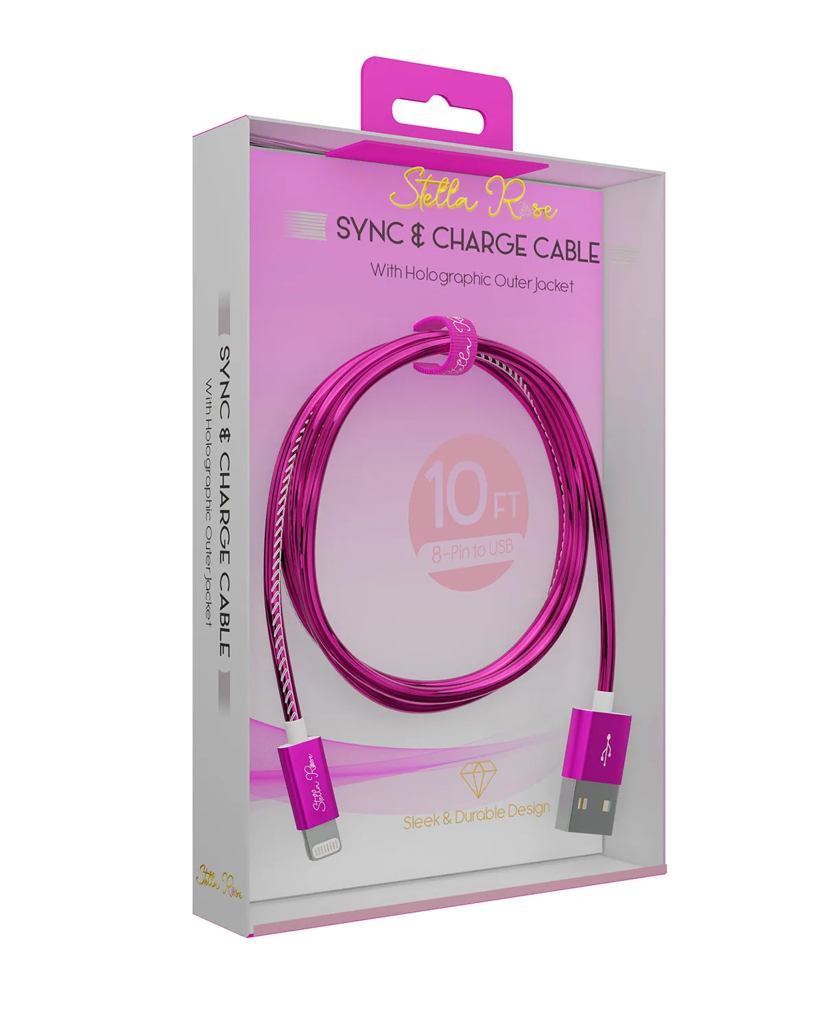 10Ft. Pink Type C Charging Cable