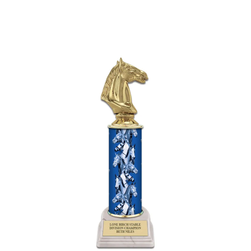 11" Custom White Base Award Trophy