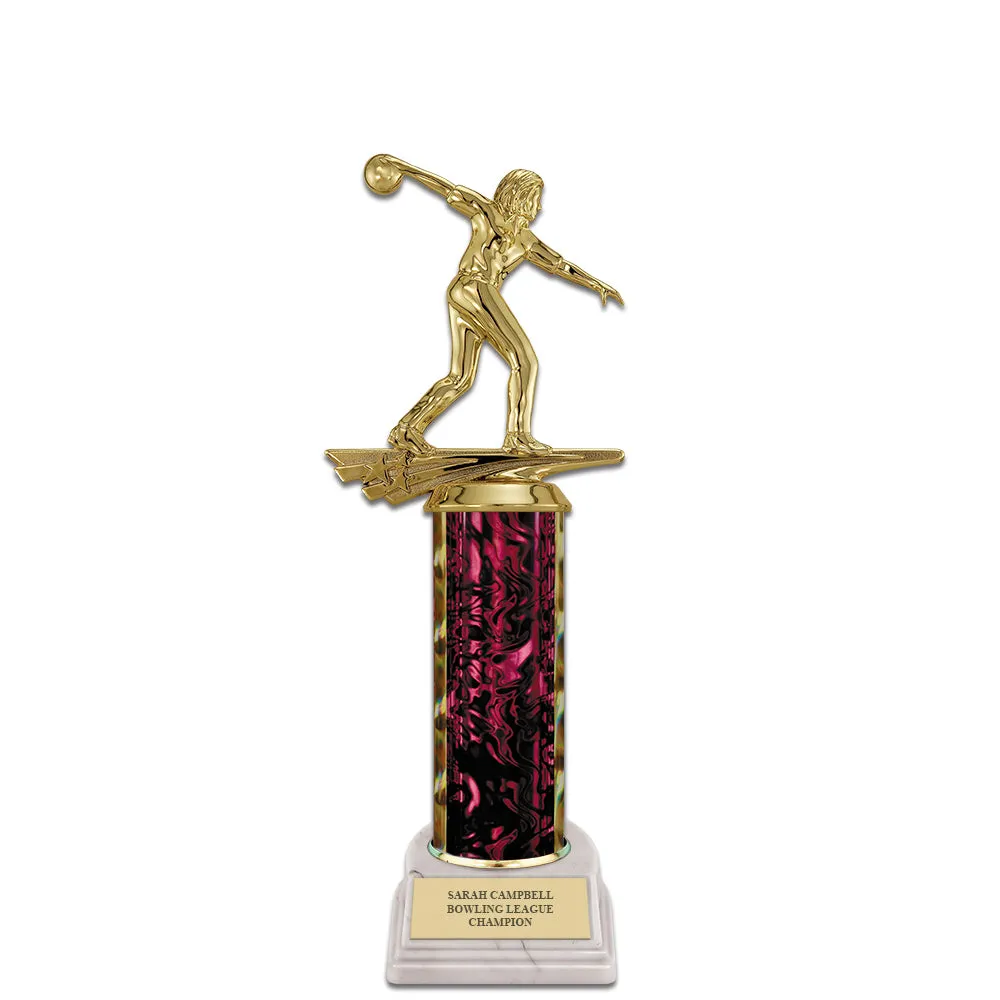 11" Custom White Base Award Trophy