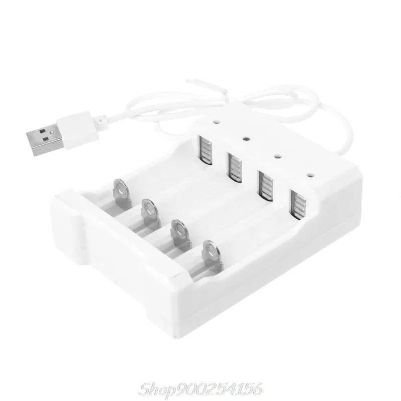 1.2V Universal Smart 4-Slot AA/AAA Rechargeable Battery Charger Adapter USB Plug