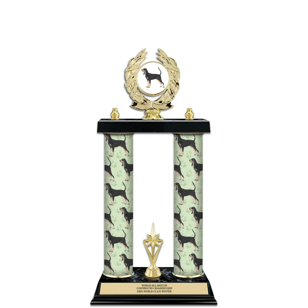 15" Custom 2 Column Award Trophy With Insert Top & Trim