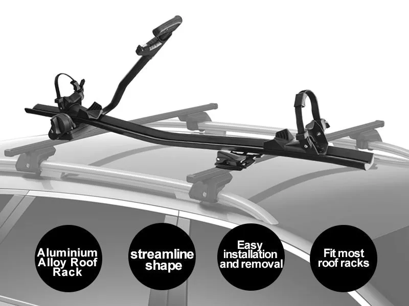 2 x Car Roof Bike Rack, Bike Carrier (Black)