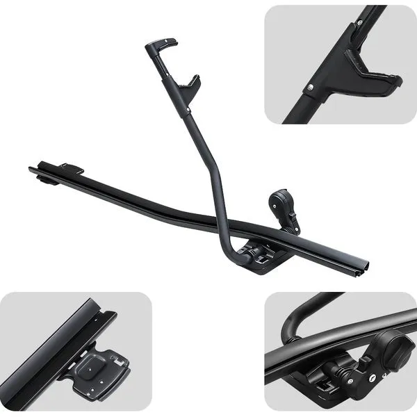 2 x Car Roof Bike Rack, Bike Carrier (Black)