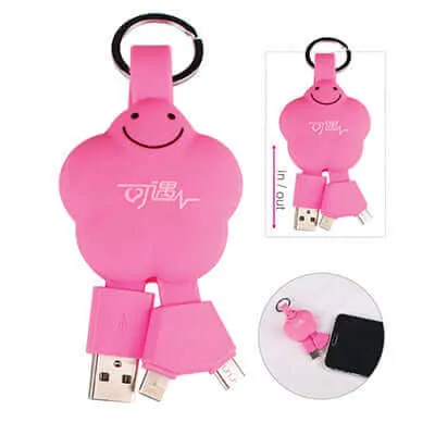 2in1 Charging Cable with Keyring