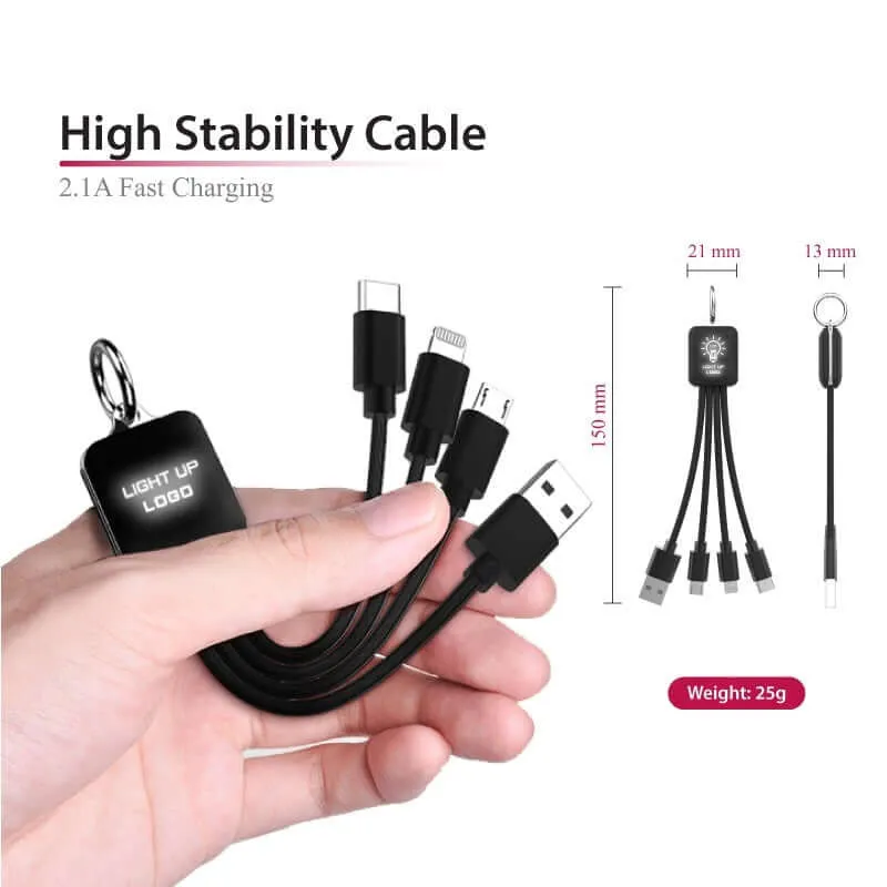 3 in 1 Fast Charging Cable (Rectangular)