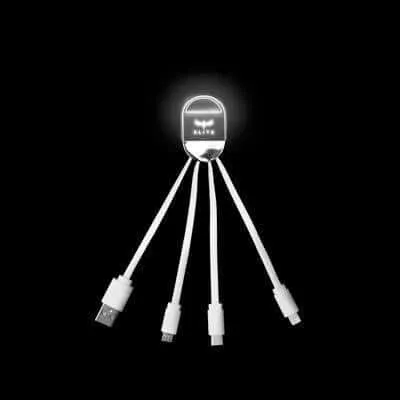 3-in-1 Fast Charging Cable with LED Logo