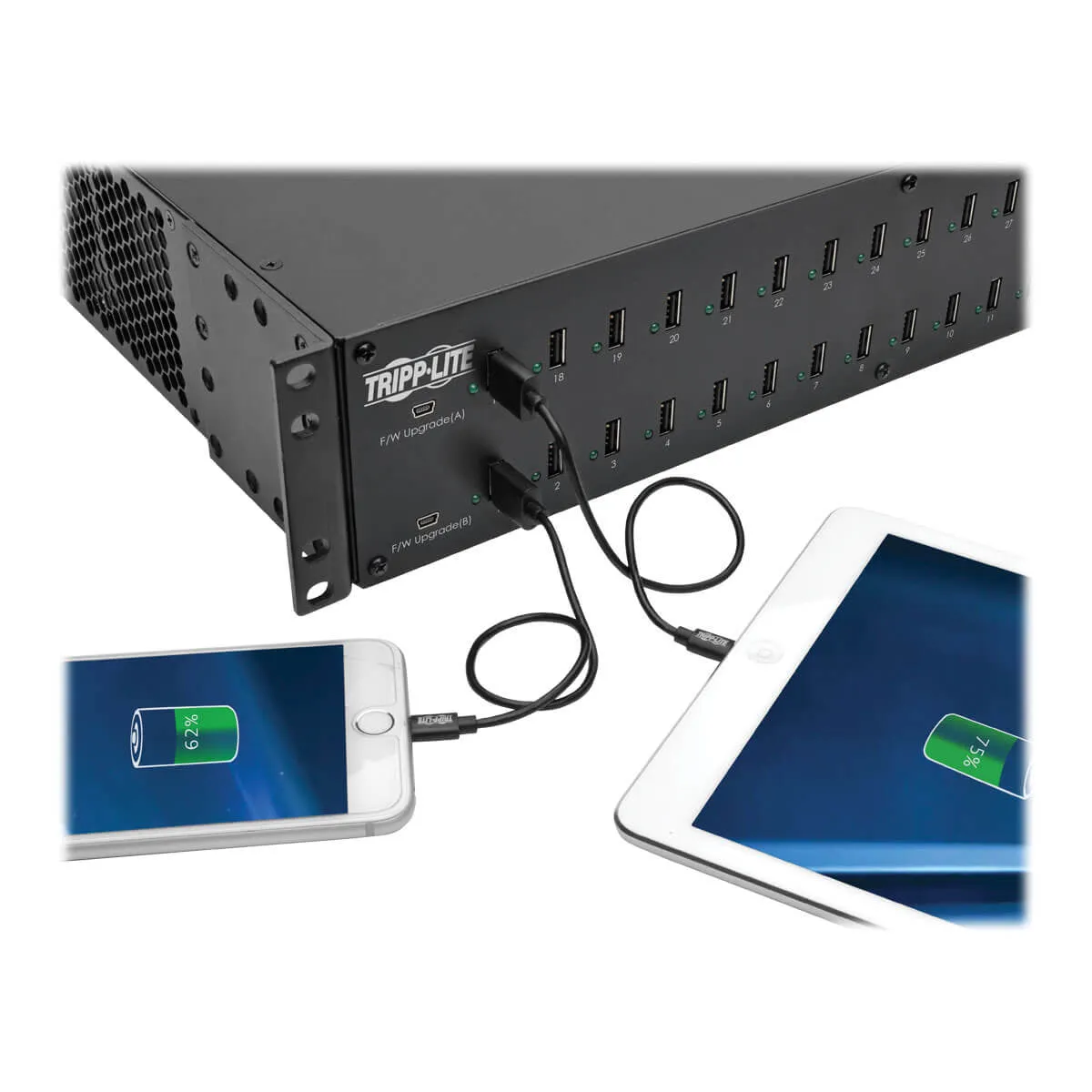 32-Port Usb Charging Station W