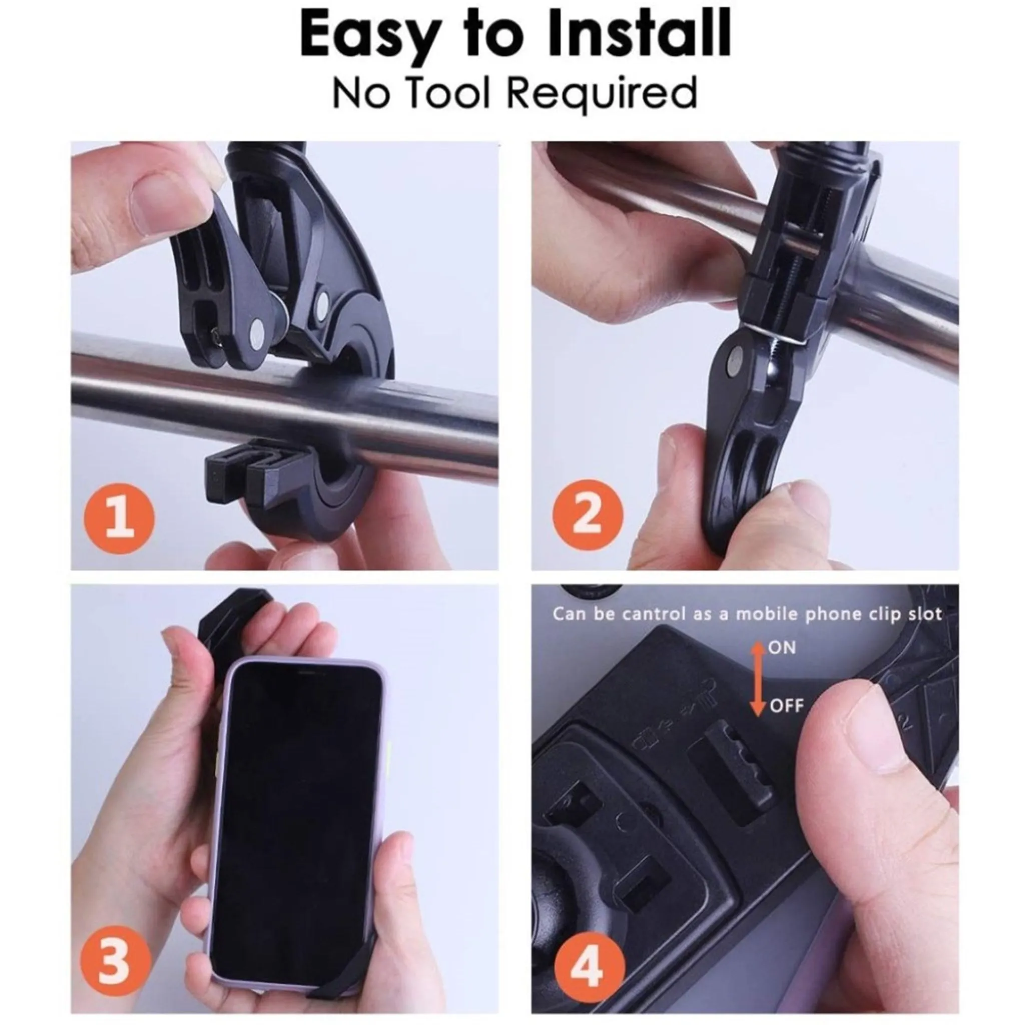 360 degree bicycle handlebar phone mount