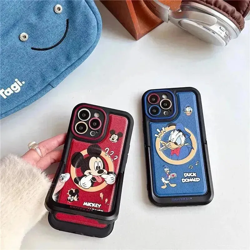 3D Mickey Donald Case with Stand for All iPhone Models