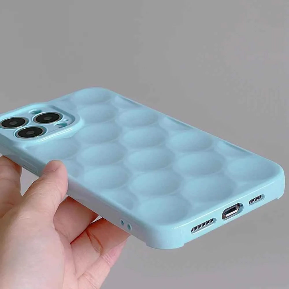 3D Purple Honeycomb Pattern - Cute Phone Cases for iPhone 15, 14, 13, 12, 11, Pro, Max, Mini, X, XS, XR