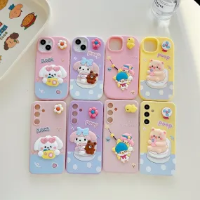 3D Spin Flower Silicone Soft Phone Case - Mi 13C (5G)