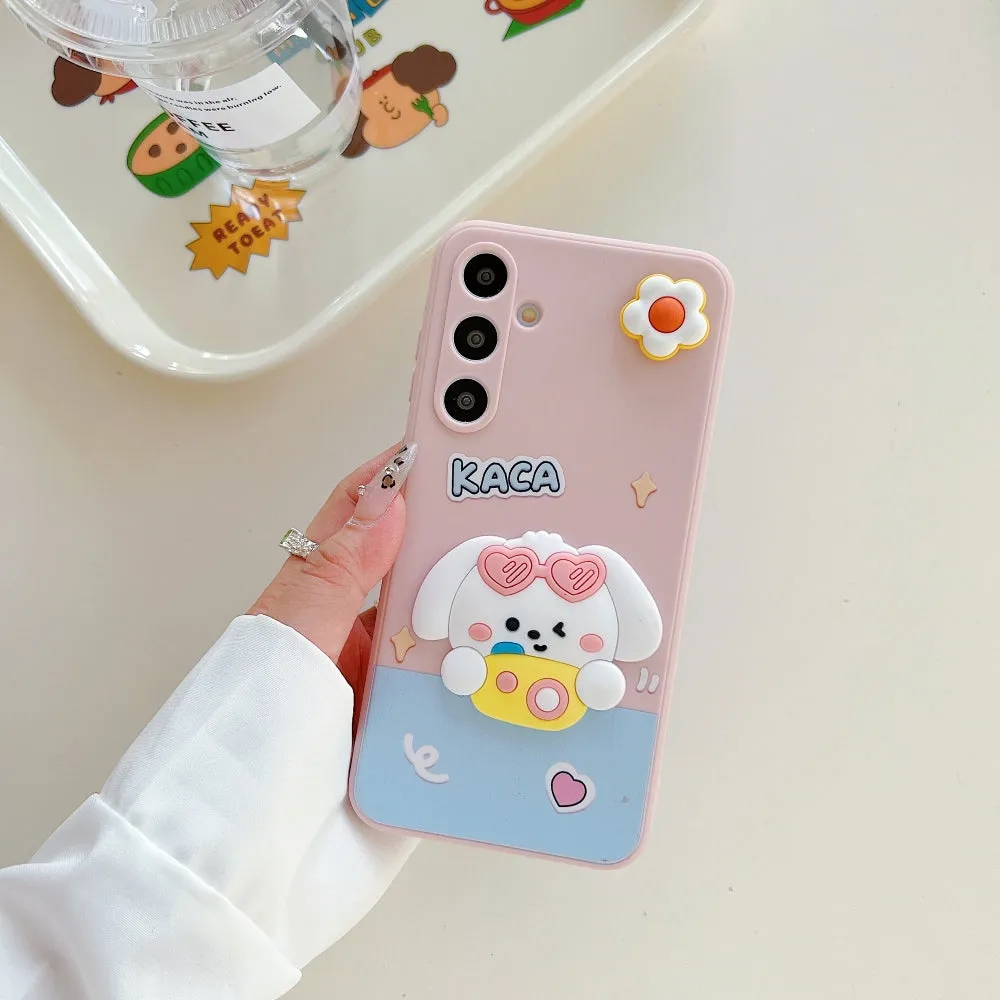 3D Spin Flower Silicone Soft Phone Case - Mi 13C (5G)