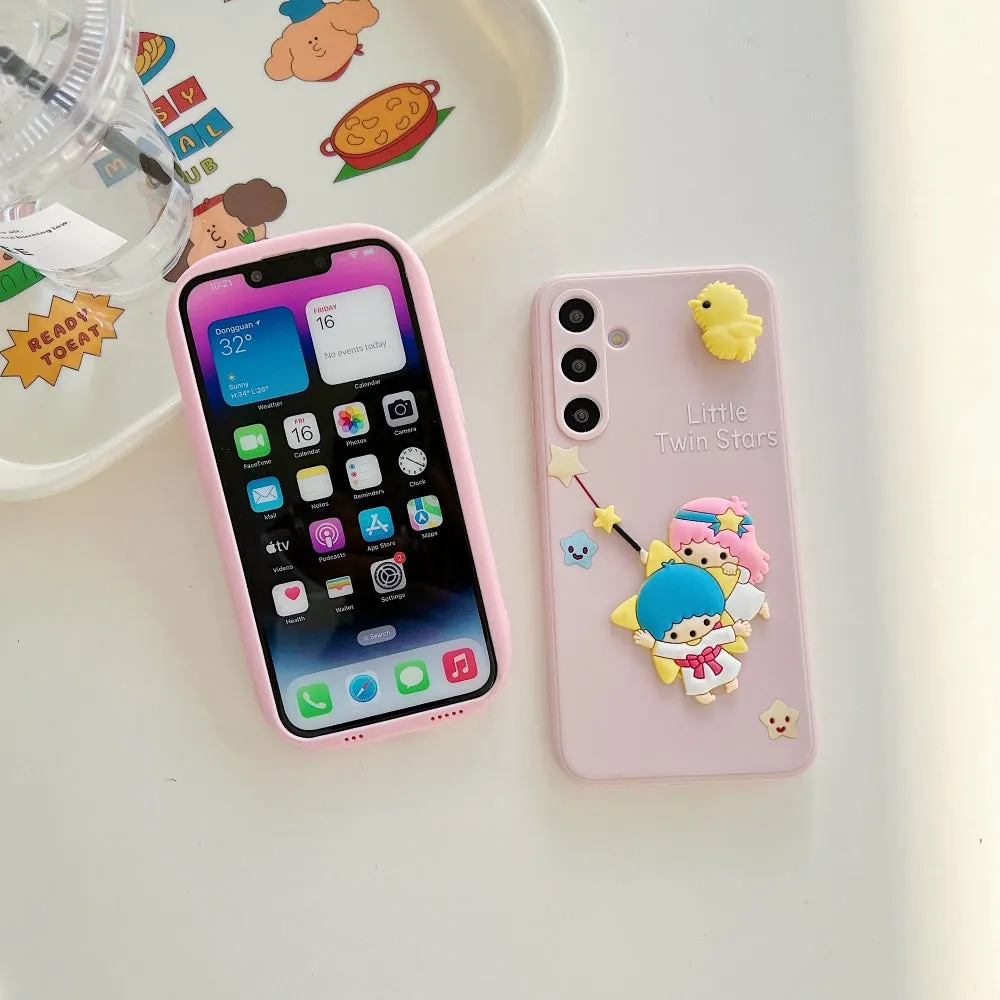 3D Spin Flower Silicone Soft Phone Case - Samsung S23 Ultra