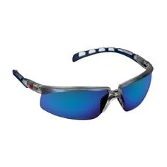 3M™ Solus™ 2000 Series, S2008AS-CLR, Clear/Blue Temples, Blue Mirror Anti-Scratch Lens, 20 ea/Case