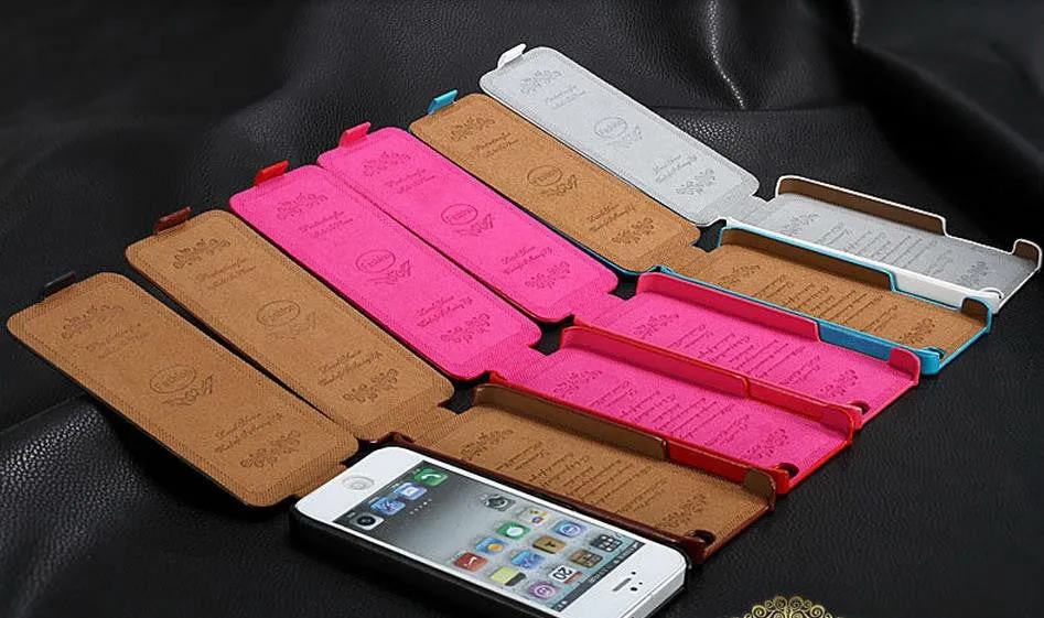 5s PU Leather Cover Original Flip Case For iphone 5 5S 5G Full Protective Skin With Fashion Buckle Ultra Slim Cell Phone Case