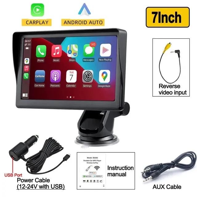 7 inch CarPlay Android Auto Car Radio Multimedia Video Player  Portable Touch Screen With USB AUX