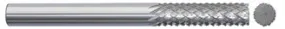 780-001030: 3/16 in. Dia., 5/8 in. Length Of Cut, 2 in. Overall Length Carbide Router Mill; Diamond Cut, Style A- No End Cut, BRIGHT, USA