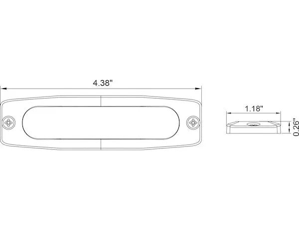 8892241 - ULTRA THIN 4.5 INCH CLEAR LED STROBE LIGHT