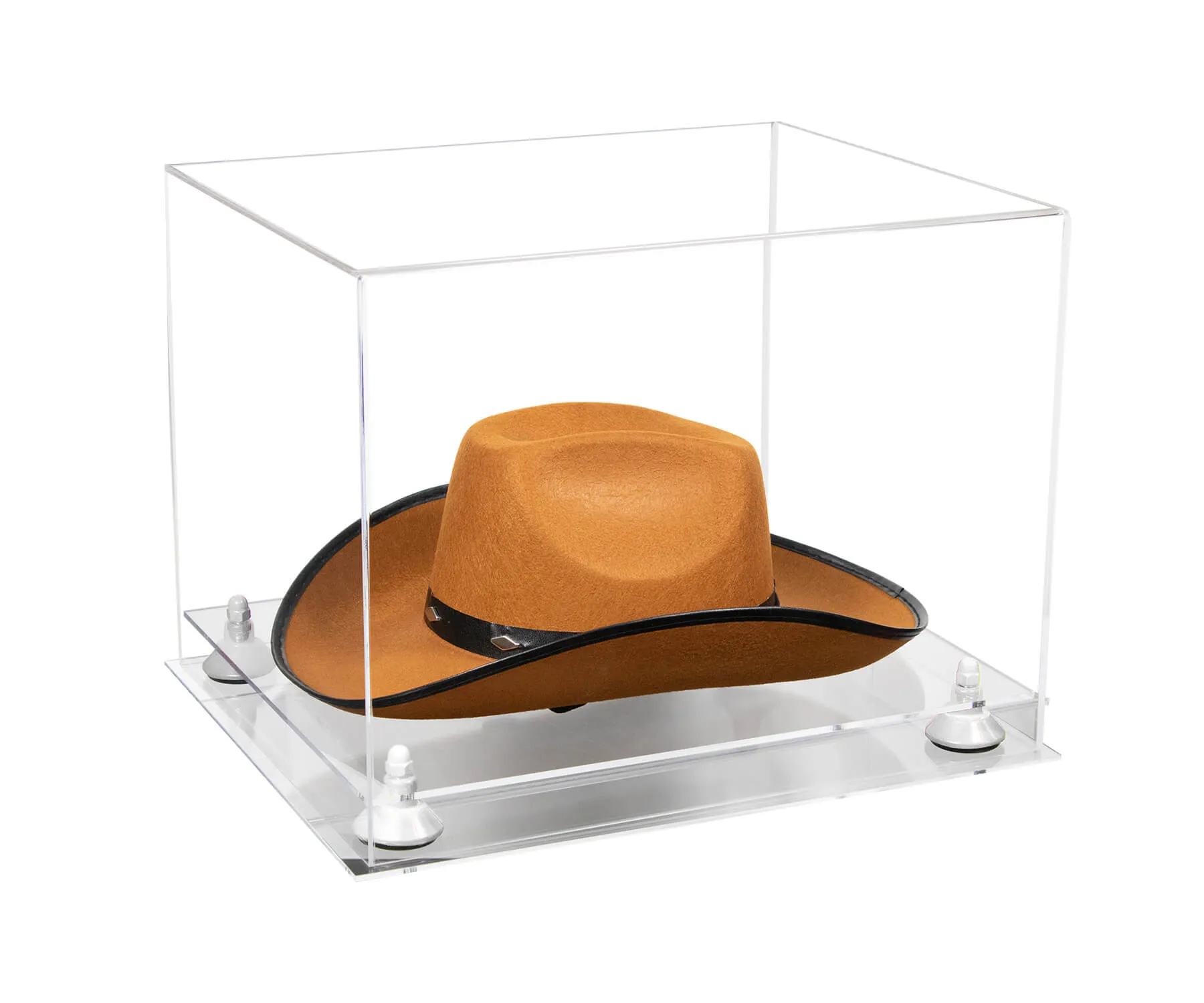 Acrylic Cowboy Hat Display Case - Clear 16" x 13" x 12" (V61B/A024-B)