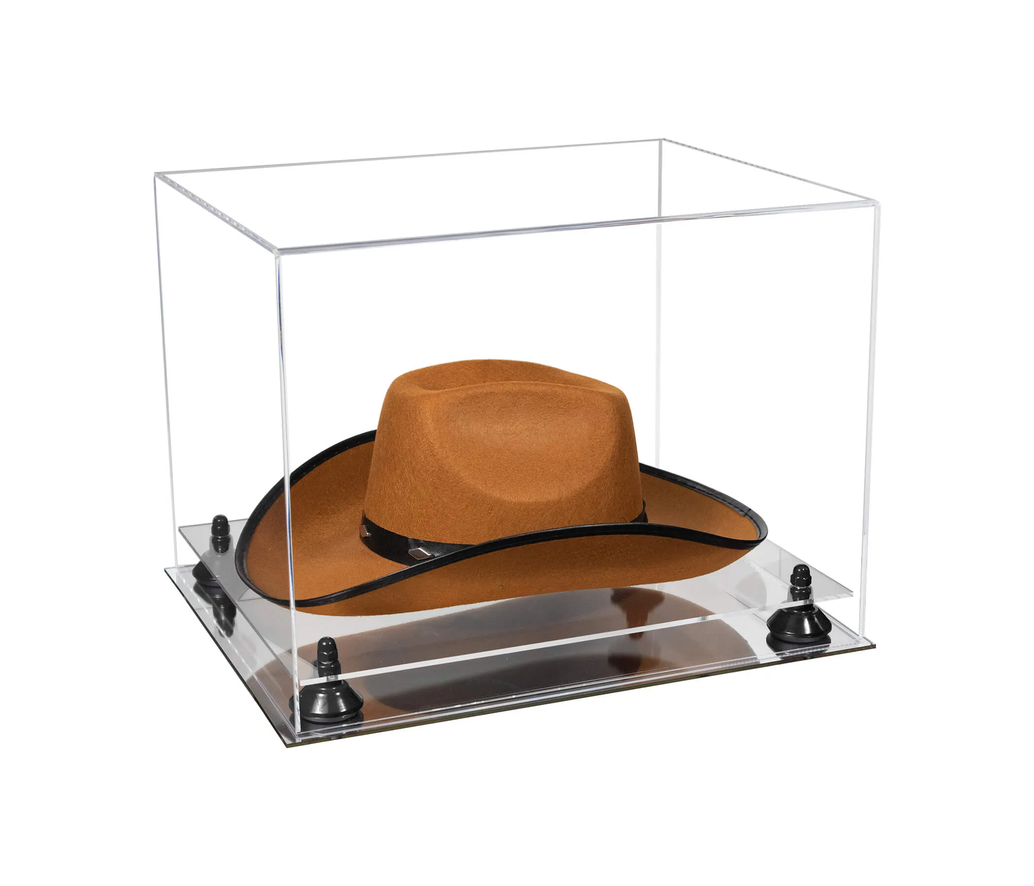 Acrylic Cowboy Hat Display Case - Clear 16" x 13" x 12" (V61B/A024-B)