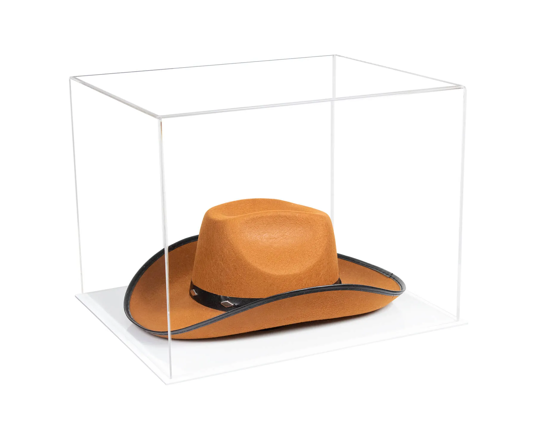 Acrylic Cowboy Hat Display Case - Clear 16" x 13" x 12" (V61B/A024-B)