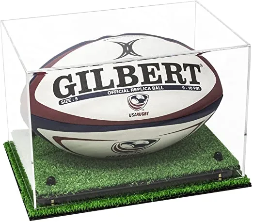 Acrylic Rugby Ball Display Case - Clear (B41/A004)