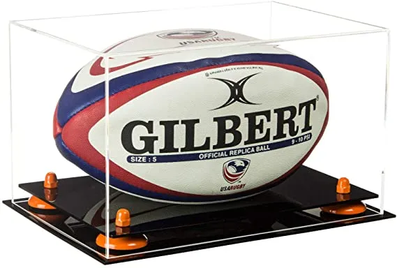 Acrylic Rugby Ball Display Case - Clear (B41/A004)