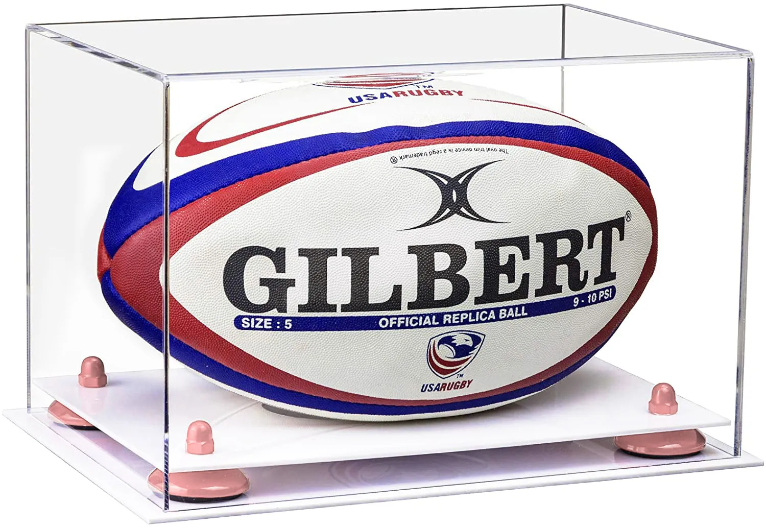 Acrylic Rugby Ball Display Case - Clear (B41/A004)