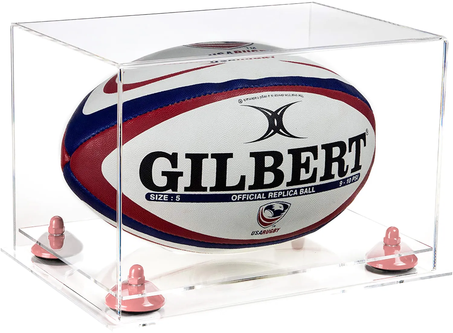 Acrylic Rugby Ball Display Case - Clear (B41/A004)