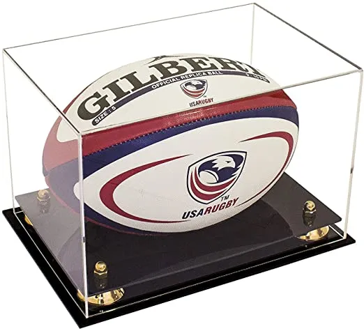 Acrylic Rugby Ball Display Case - Clear (B41/A004)