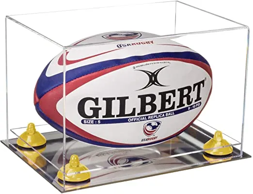 Acrylic Rugby Ball Display Case - Clear (B41/A004)