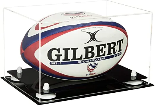 Acrylic Rugby Ball Display Case - Clear (B41/A004)