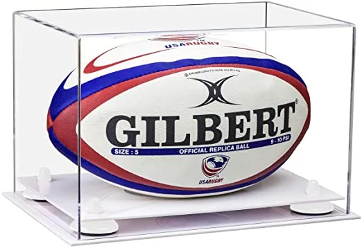 Acrylic Rugby Ball Display Case - Clear (B41/A004)