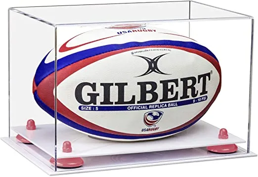 Acrylic Rugby Ball Display Case - Clear (B41/A004)