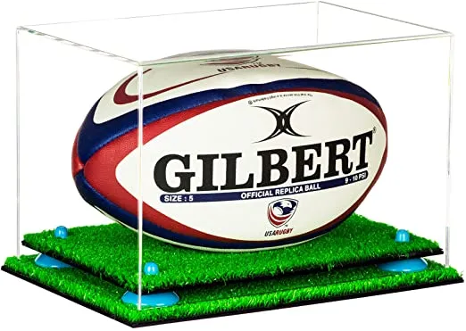 Acrylic Rugby Ball Display Case - Clear (B41/A004)