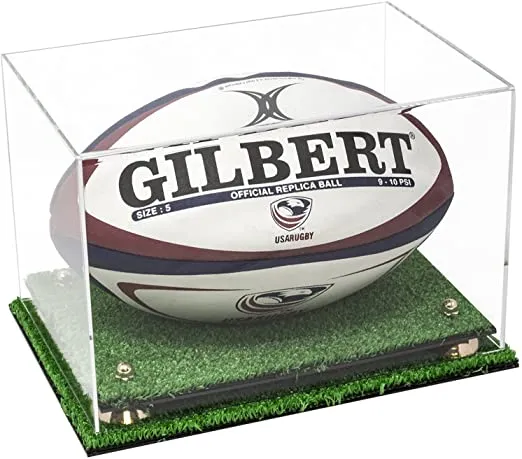 Acrylic Rugby Ball Display Case - Clear (B41/A004)