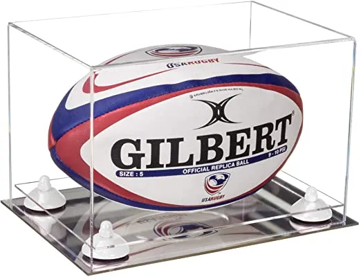 Acrylic Rugby Ball Display Case - Clear (B41/A004)