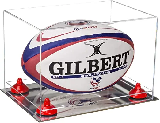 Acrylic Rugby Ball Display Case - Clear (B41/A004)