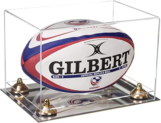 Acrylic Rugby Ball Display Case - Clear (B41/A004)