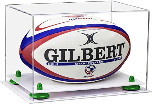 Acrylic Rugby Ball Display Case - Clear (B41/A004)