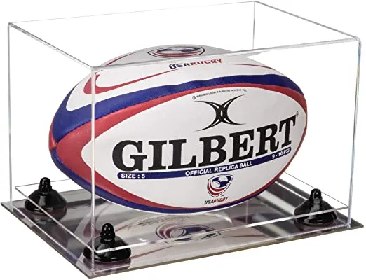 Acrylic Rugby Ball Display Case - Clear (B41/A004)