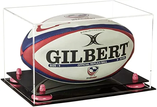 Acrylic Rugby Ball Display Case - Clear (B41/A004)