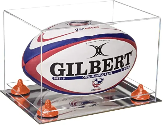 Acrylic Rugby Ball Display Case - Clear (B41/A004)