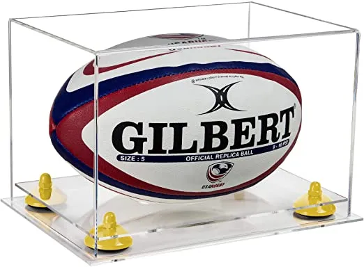 Acrylic Rugby Ball Display Case - Clear (B41/A004)