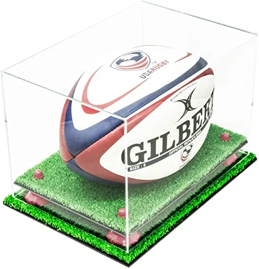 Acrylic Rugby Ball Display Case - Clear (B41/A004)