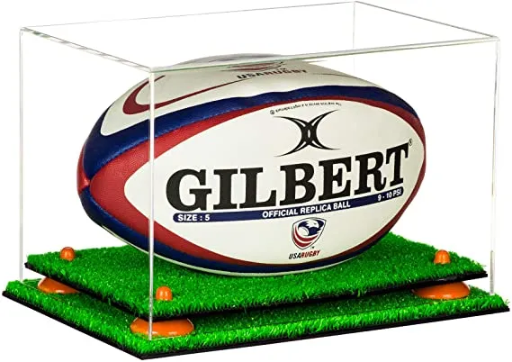 Acrylic Rugby Ball Display Case - Clear (B41/A004)