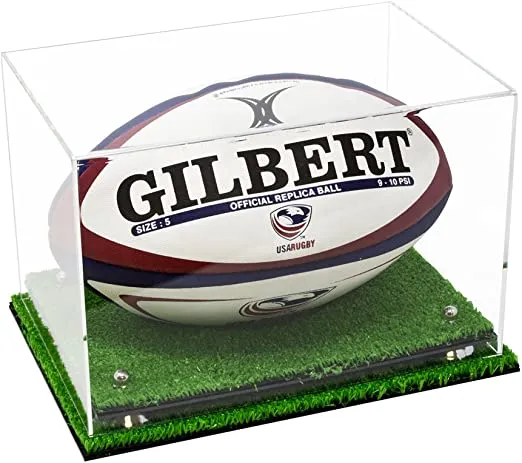 Acrylic Rugby Ball Display Case - Clear (B41/A004)