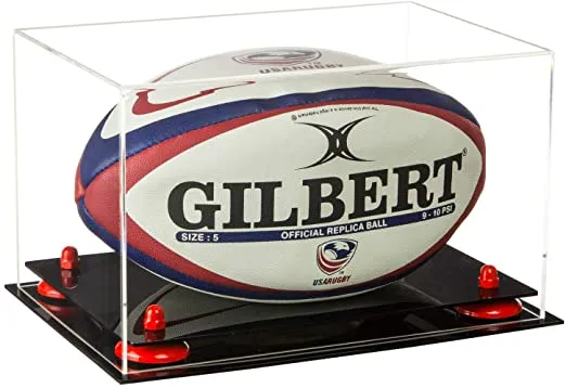 Acrylic Rugby Ball Display Case - Clear (B41/A004)