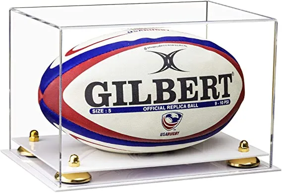 Acrylic Rugby Ball Display Case - Clear (B41/A004)