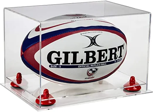 Acrylic Rugby Ball Display Case - Clear (B41/A004)